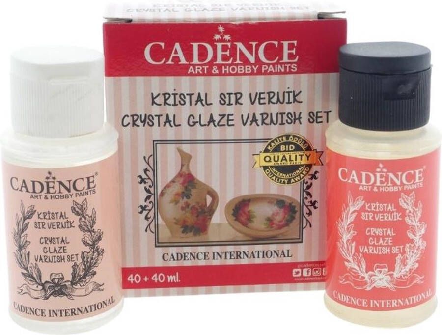 Cadence Kristal Glaze Vernis Set 40+40 ml
