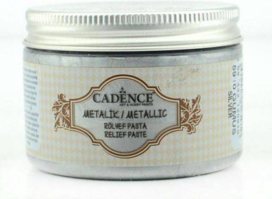 Cadence Metallic Relief Pasta Zilver 01 085 5910 150 ml