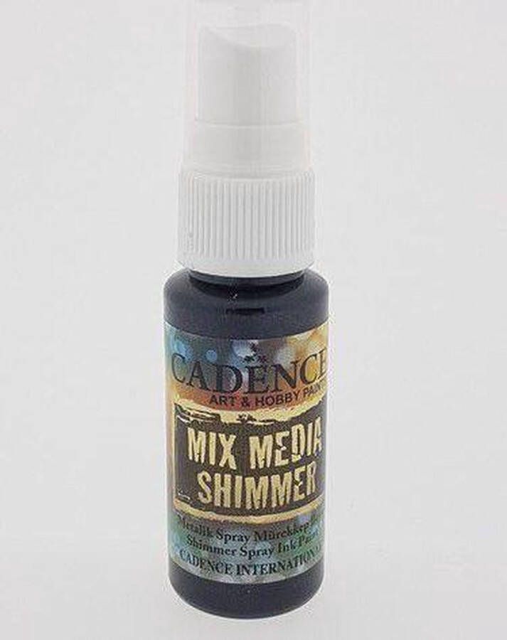 Cadence Mix Media Shimmer metallic spray Zwart 01 139 0012 25 ml