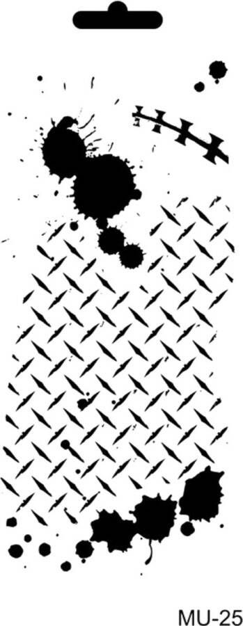 Cadence Mixed Media Stencil MU25 10x25 cm Metaal