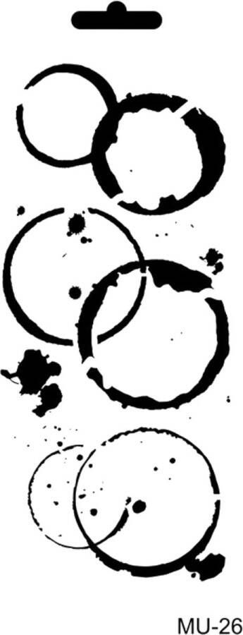 Cadence Mixed Media Stencil MU26 10x25 cm Cirkels