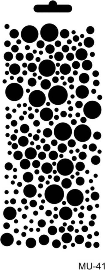 Cadence Mixed Media Stencil MU41 10x25 cm Cirkels Patroon