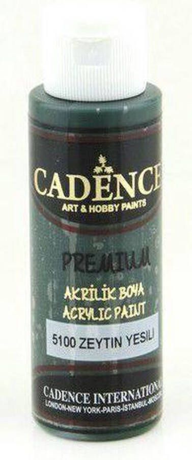 Cadence Premium acrylverf (semi mat) Olijfgroen 01 003 5100 0070 70 ml