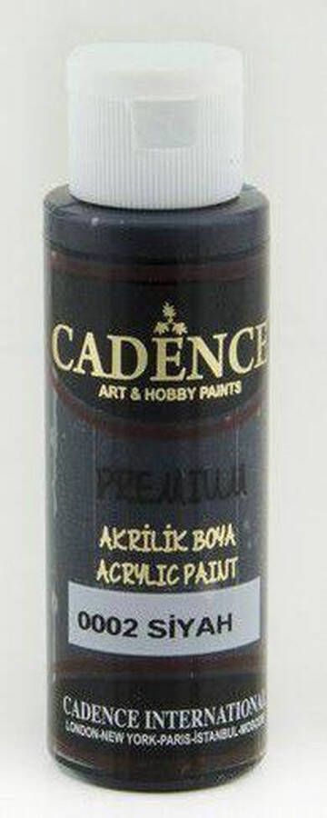 Cadence Premium acrylverf (semi mat) Zwart 01 003 0002 0070 70 ml