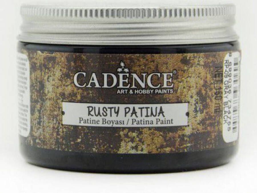 Cadence rusty patina verf Grijs zwart 01 072 0009 150 ml