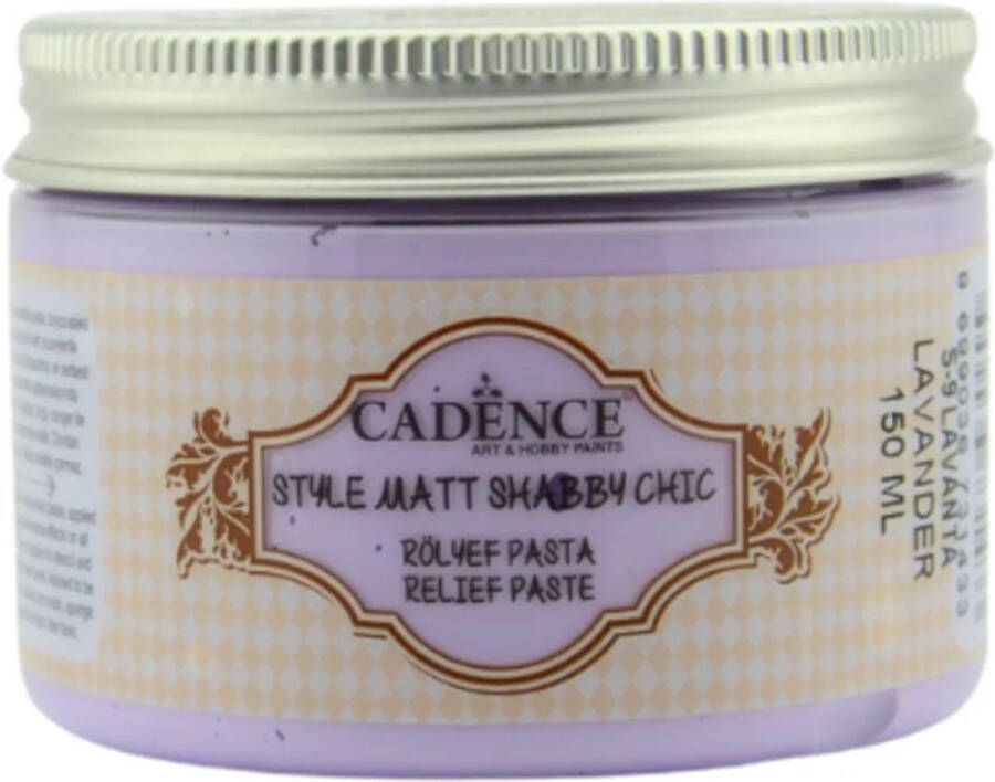 Cadence Style Mat Shabby Chic Relief Pasta 150 ml Lavendel