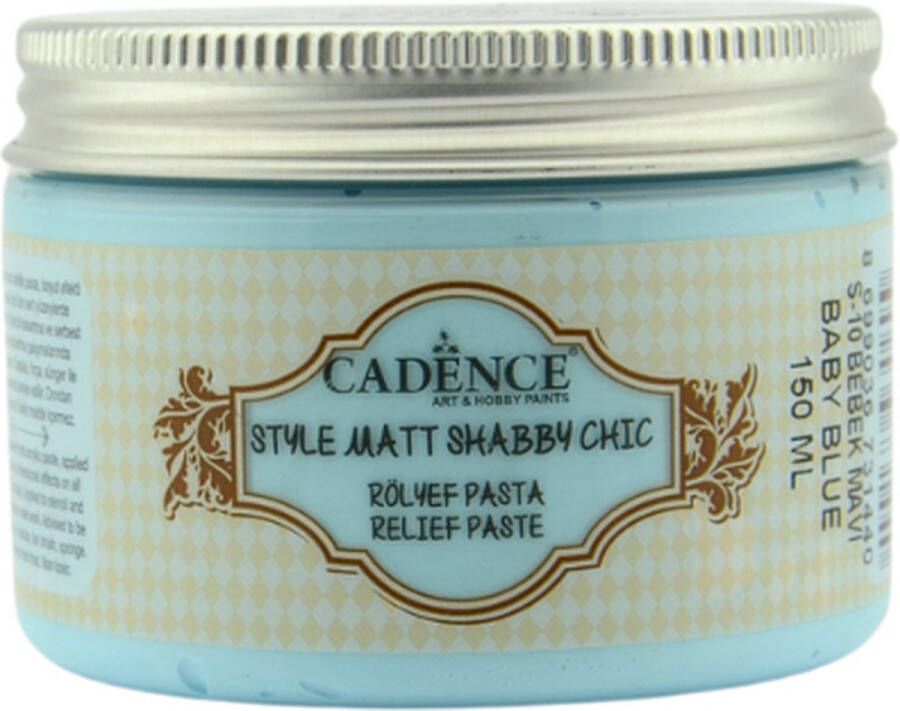 Cadence Style Mat Shabby Chic Relief Pasta 150 ml Mintgroen