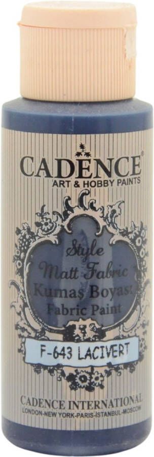 Cadence Style Mat Textielverf 59 ml Donker Blauw