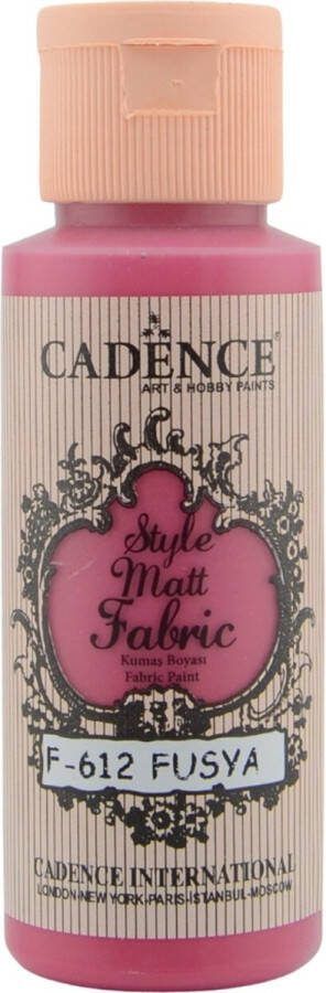 Cadence Style matt textiel verf Fuchsia 01 021 F612 0059 59ml