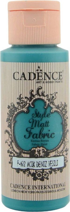 Cadence Style matt textiel verf Licht zeegroen 01 021 F622 0059 59ml
