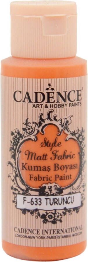 Cadence Style matt textiel verf Oranje 01 021 F633 0059 59ml
