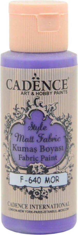 Cadence Style matt textiel verf Purper 01 021 F640 0059 59ml