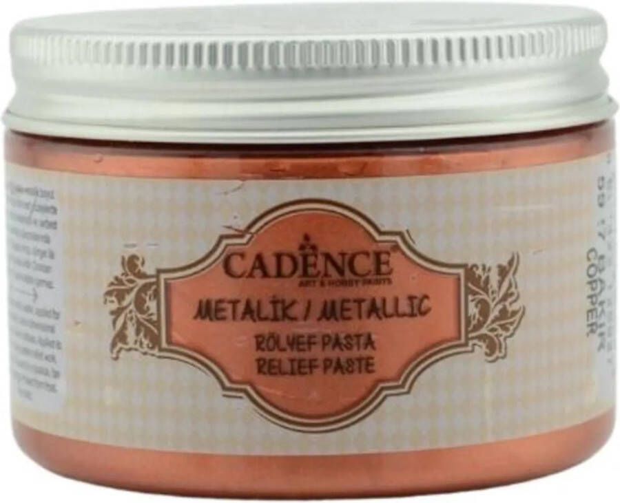 Cadence Textiel Metallic Relief Pasta 150 ml Koper