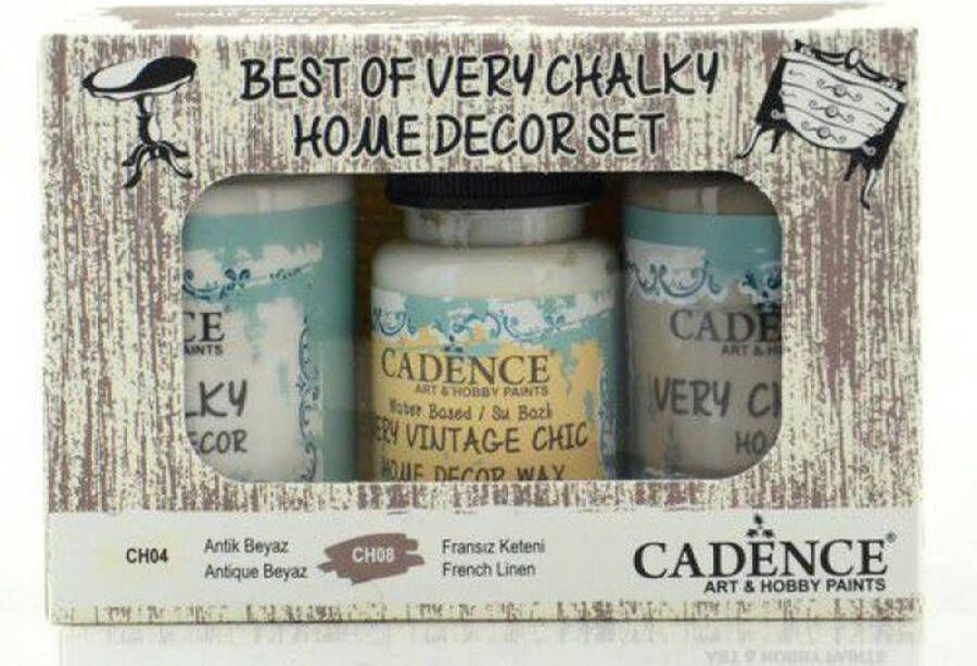 Cadence Very Chalky Home Decor set Antiek wit Frans linnen 01 0002 909050 90+90+50 ml