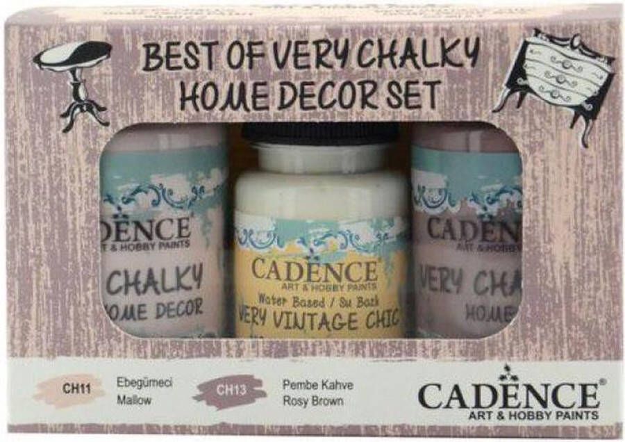 Cadence Very Chalky Home Decor set Mallow Rosy brown 01 002 0006 909050 90+90+50 ml