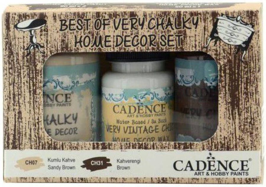 Cadence Very Chalky Home Decor set Zandbruin bruin 01 002 0004 909050 90+90+50 ml