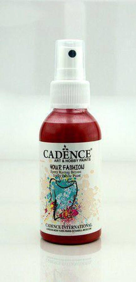 Cadence Your fashion spray textiel verf Crimson rood 01 022 1106 0100 100ml