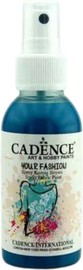 Cadence Your fashion spray textiel verf Donker turkoois 01 022 1116 0100 100ml