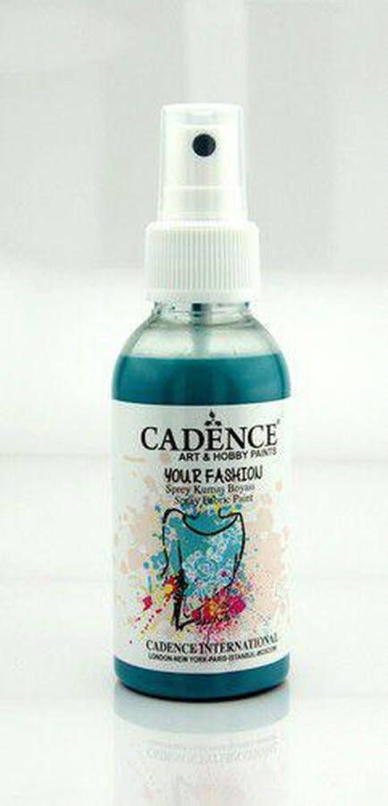 Cadence Your fashion spray textiel verf Turkoois 01 022 1115 0100 100ml