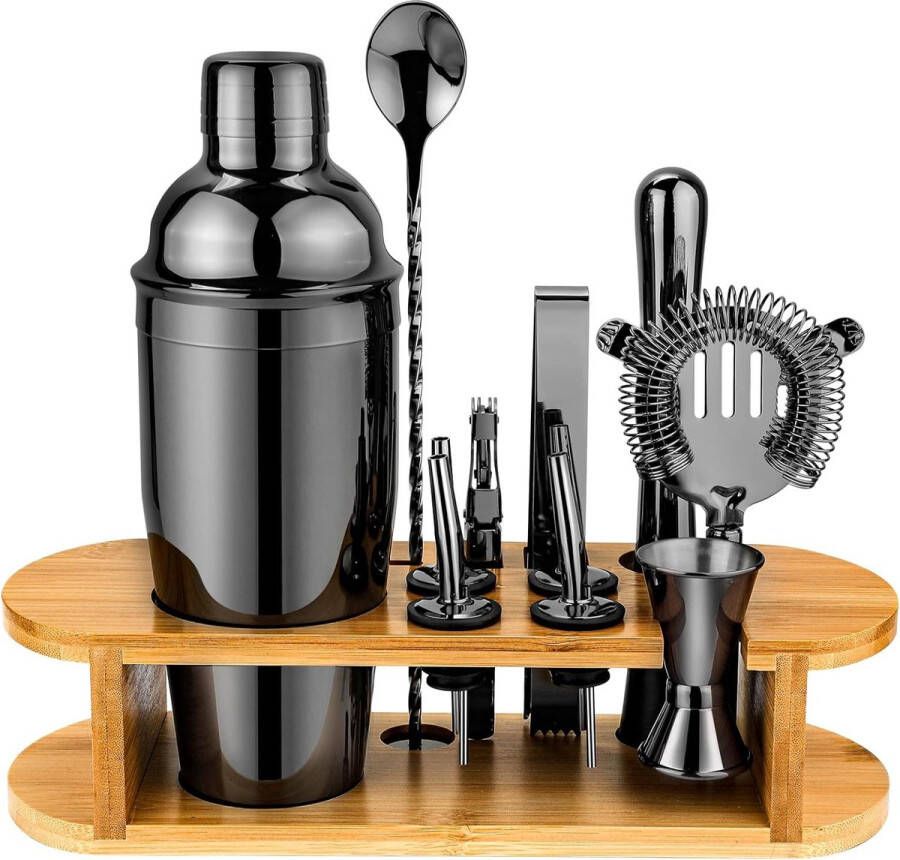 Cadobee Cocktail Shaker Set met Standaard 12-delige Cocktail Set met Alle Essentiële Bar Gereedschappen Geschenken voor Vrouwen Mannen Cocktail Liefhebbers Professionele Bar Set Cocktail Accessoires