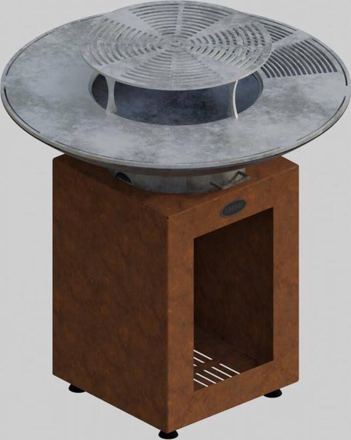 Caesar Vuurschaal BBQ Bakplaat Barbecue Diameter 100cm Stelpoten Aslade Cortenstaal