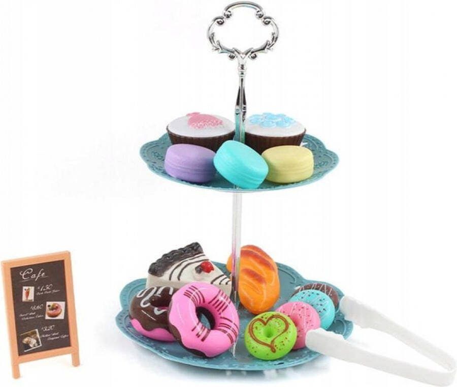 Cafe en Bakery Grote speel set theeservies koffiekopjes Kinderservies Koffieset Ontbijtset kinderspeelgoed
