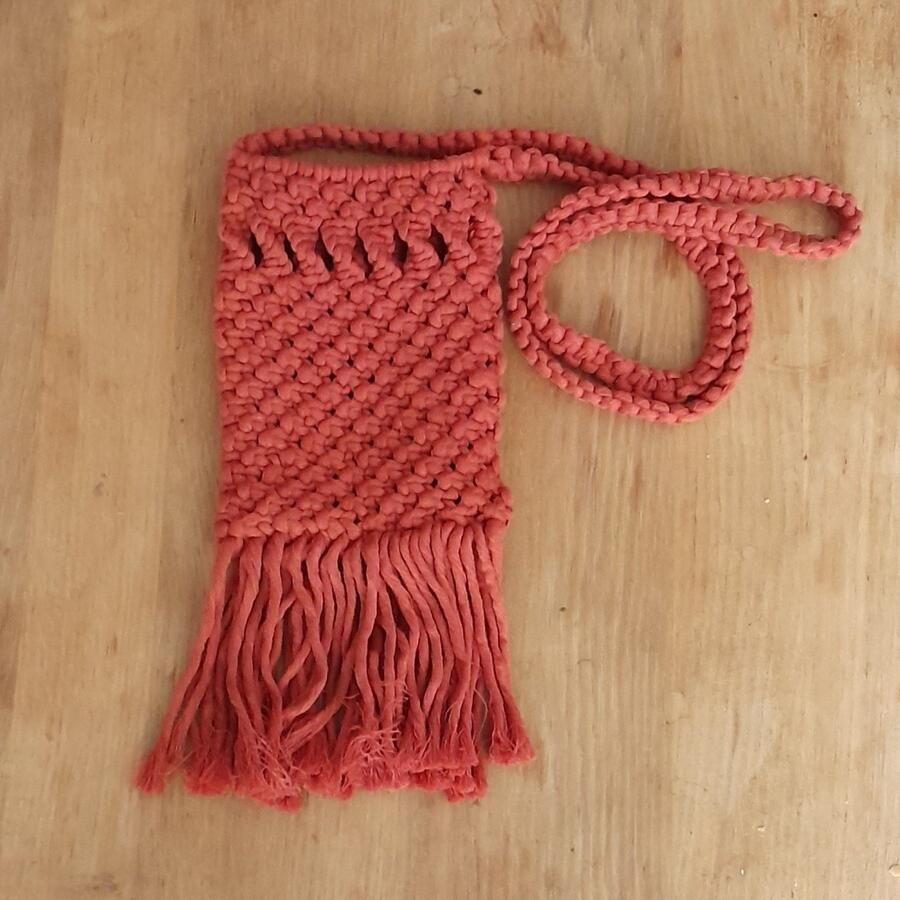 Cafuné Macramé pakket Telefoontas Terracotta DIY Crossbody incl. instructie video DIY