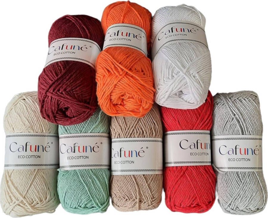 Cafuné Eco Cotton Garen Pakket-8 bollen-800 gr