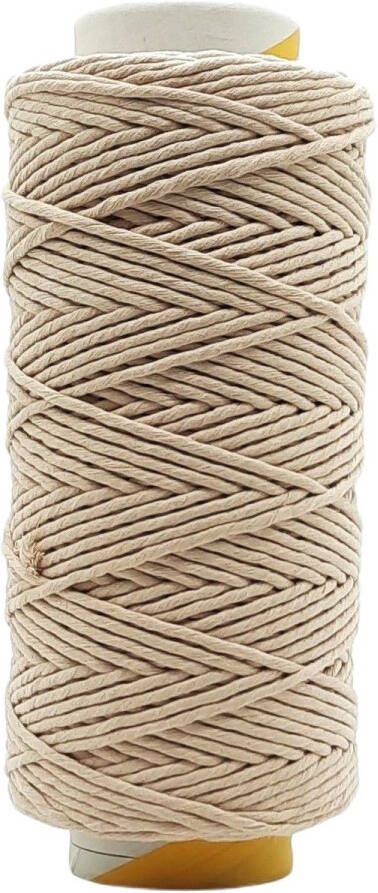 Cafuné Macrame Garen Lux 5 mm Beige 205 mt Uitkambaar- Macrame touw