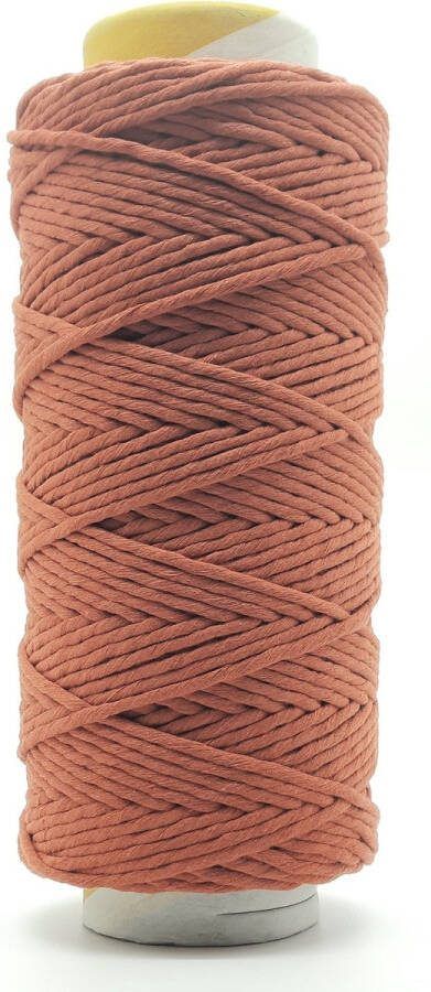 Cafuné Macrame Garen Lux 5 mm Terracotta 195 mt Uitkambaar Macrame touw