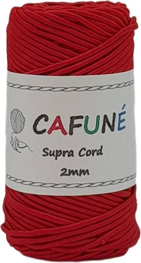Cafuné Macrame koord 3 mm Rood 70m 100gr -buiskoord haken breien weven