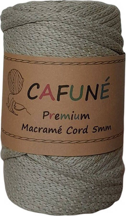 Cafuné Macrame Koord- Premium 5 mm-Eucalyptus-40 meter-Gevlochten Koord-Gerecycled Katoen-Touw-Haken-Breien-Weven-Poef Haken-Kussen Haken-Gehaakte Mand-Macramé Pakket- Haken voor beginners