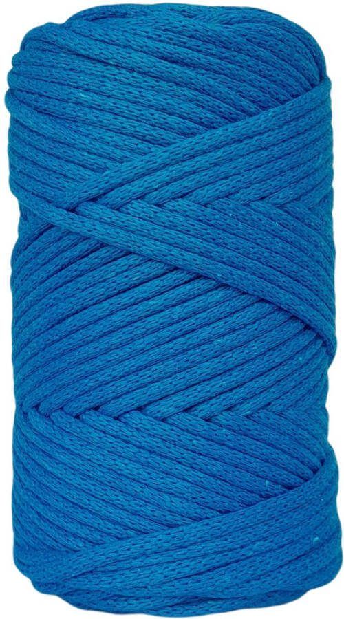 Cafuné Macrame koord- Premium Turquoise-3 mm-75 mt-250gr-Gevlochten koord-niet uitkambaar-Gerecycled-Haken-Macramé-Koord-Touw-Garen-Duurzaam Katoen