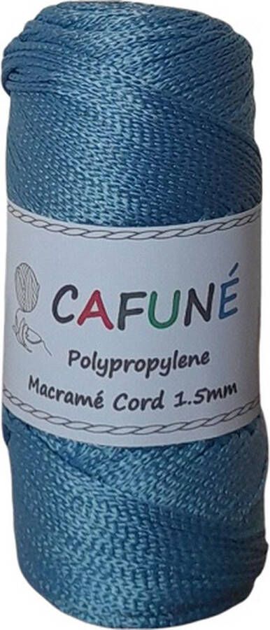 Cafuné Polypropyleen 1.5mm macramé koord-Baby blauw- PP3 Haken Macrame Tas maken