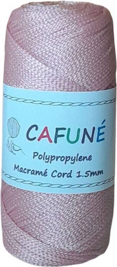 Cafuné Polypropyleen 1.5mm macramé koord Baby roze PP3 Haken Macrame Tas maken