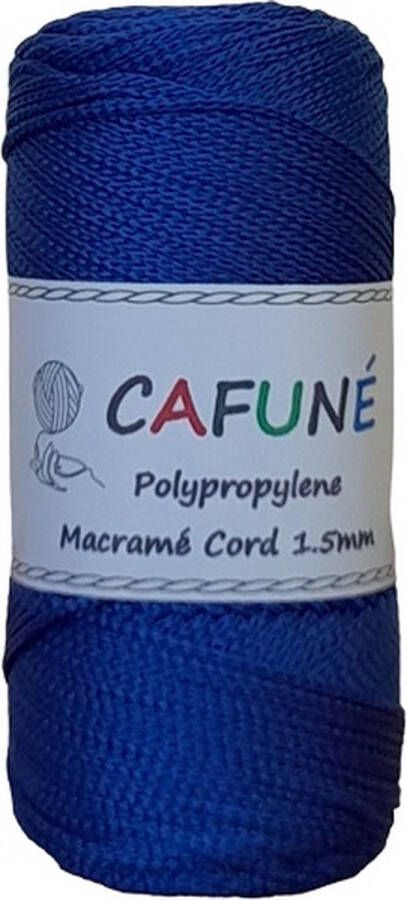 Cafuné Polypropyleen 1.5mm macramé koord-Indigo- PP3 Haken Macrame Tas maken