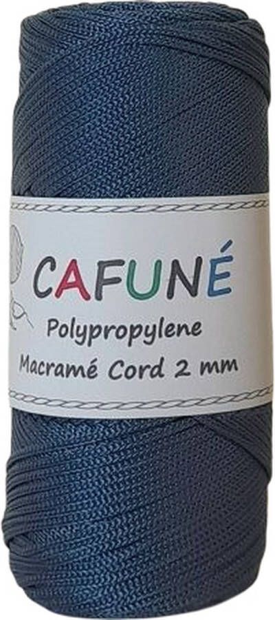 Cafuné Polypropyleen 2mm Jeans Macramé koord PP4 Haken Macramé Paracord Polyester