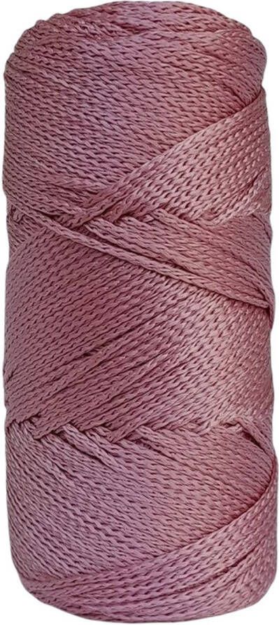 Cafuné Polypropyleen 1.5mm macramé koord- Oud roze PP3 Haken Macrame Tas maken