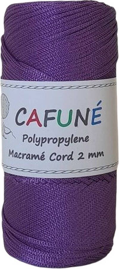 Cafuné Polypropyleen 2mm Violet Macramé koord PP4 Haken Macramé Paracord Polyester