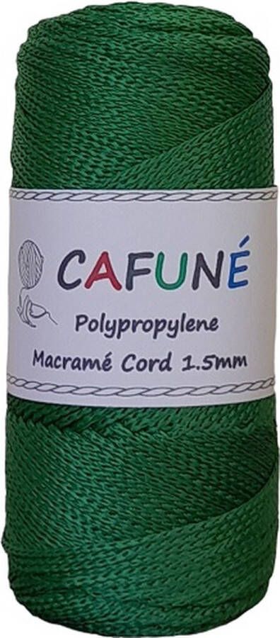 Cafuné Polypropyleen Macrame Koord- 1.5mm- Gras groen- PP3 Haken Macrame Tas maken