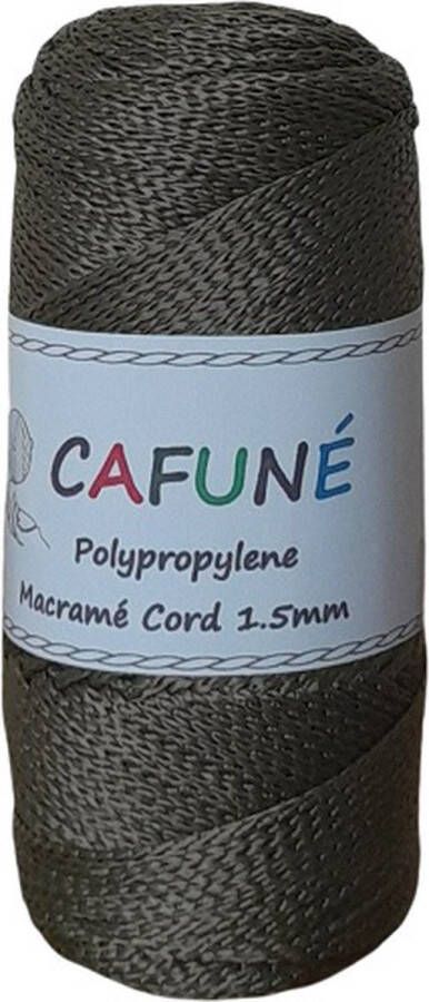 Cafuné Polypropyleen Macrame Koord- 1.5mm-Kaki PP3 Haken Macrame Tas maken