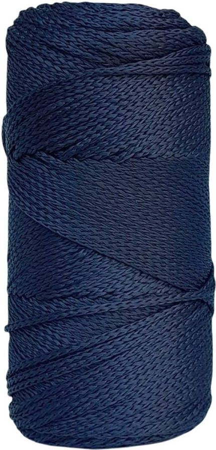 Cafuné Polypropyleen Macrame Koord- 1.5mm- Navy- PP3 Haken Macrame Tas maken