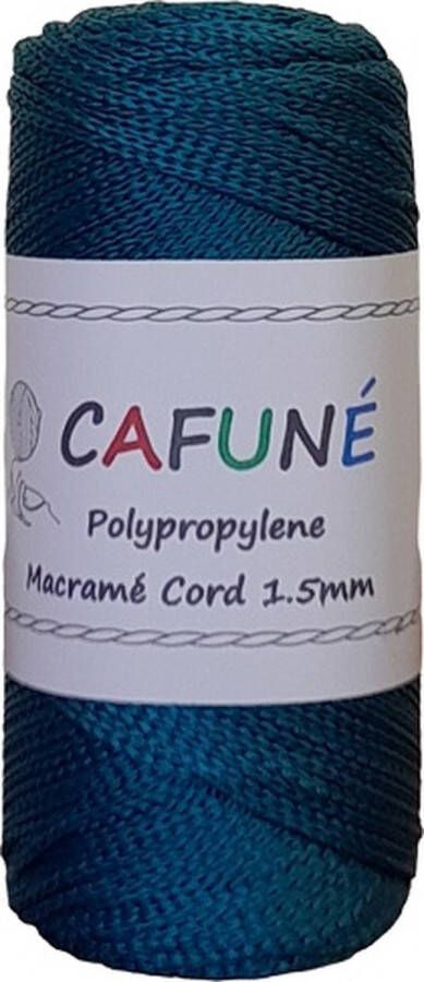 Cafuné Polypropyleen Macrame Koord- 1.5mm Peacock PP3 Haken Macrame Tas maken