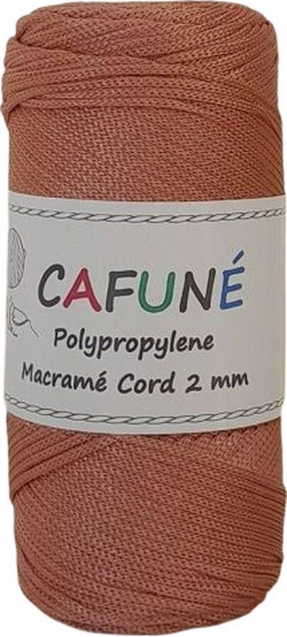 Cafuné Polypropyleen Macrame koord 2mm Zalm PP4 Haken Macramé Paracord Polyester