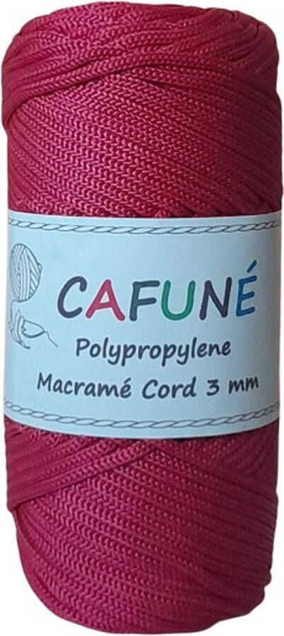 Cafuné Polypropyleen macramé koord Fuchsia 3mm PP6 gevlochten koord Haken Macrame Tas maken