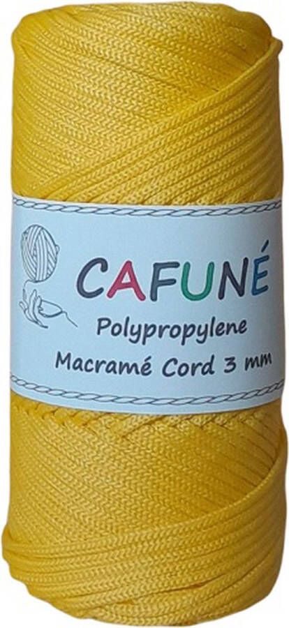 Cafuné Polypropyleen Macrame Koord Geel 3mm PP6 gevlochten koord Haken Macrame Tas maken