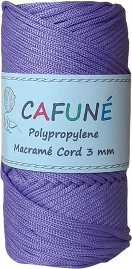 Cafuné Polypropyleen macramé koord Lavendel 3mm PP6 gevlochten koord Haken Macrame Tas maken