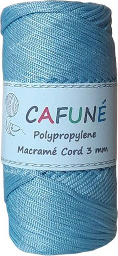 Cafuné Polypropyleen macramé koord -Lichtblauw 3mm PP6 gevlochten koord Haken Macrame Tas maken