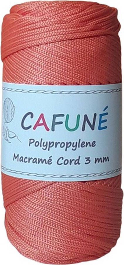 Cafuné Polypropyleen macramé koord Oranje 3mm PP6 gevlochten koord Haken Macrame Tas maken