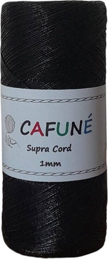 Cafuné Supra koord Fijn-Zwart-1mm-200gr-200mt-Sieradenkoord-Haken-Macramé-Buiskoord